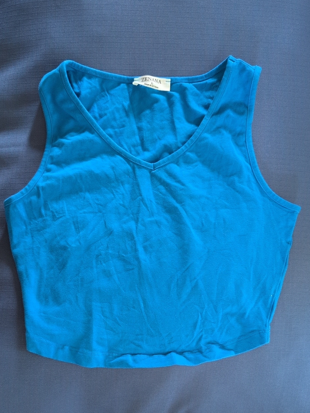 NWOT Zenana Outfitters Bright Blue V-Neck Sleeveless Tank